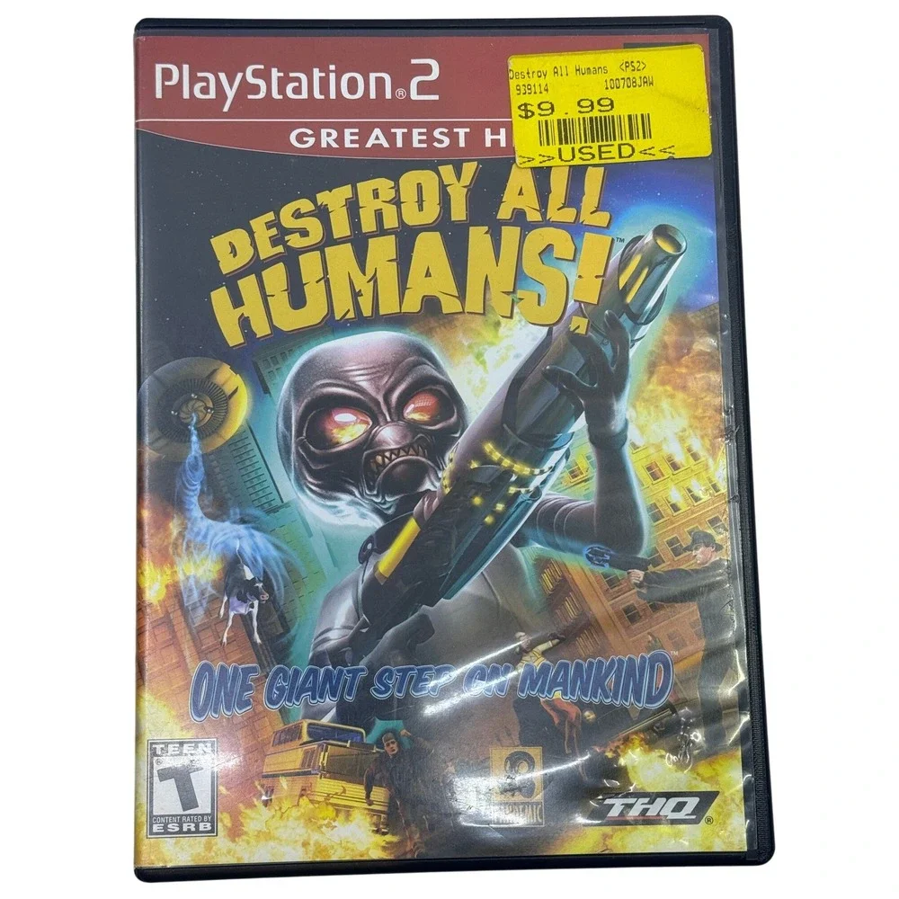 Destroy All Humans Greatest Hits‎ (PS2, 2005) Complete CIB Tested THQ
